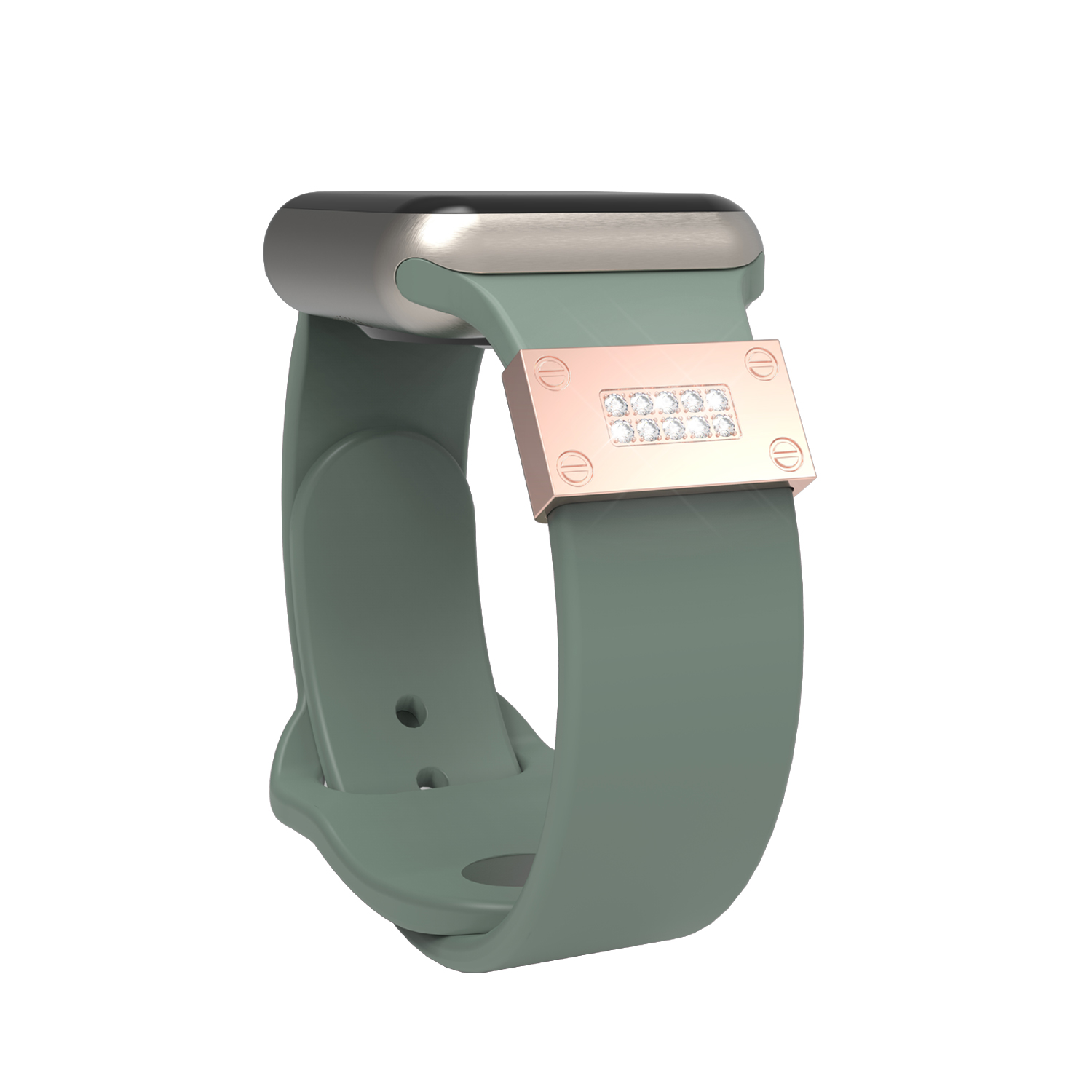 Decorative Ring Loops With Diamond Accessories For Smart Watch Band